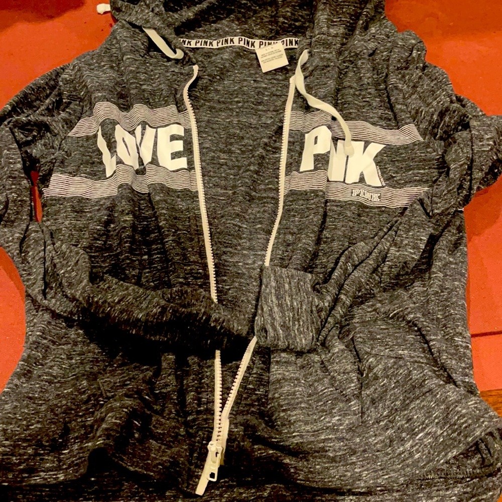 Love pink lightweight hoodie